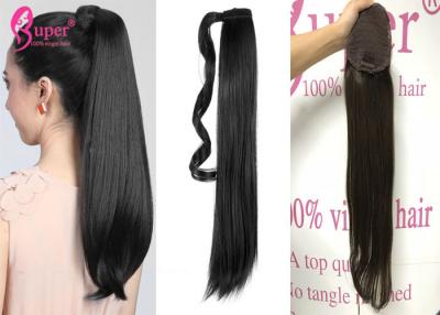 China Simply Straight 613 Pony Wrapped Ponytail Extension Human Hair 1B 10 - 30 Inch for sale