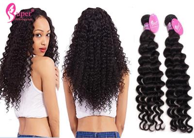 China Thick End Mink Hair Bundles Brazilian Deep Wave Extensions De Cabello Tangle Free for sale