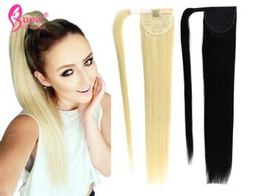 China 100% Durable Ponytail Extension Human Hair / Remy Human Hair Ponytail For Young Girls for sale