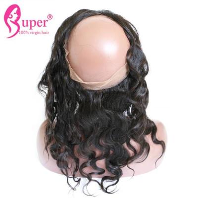 China 130% Density 360 Degree Lace Frontal Brazilian Hair Extensions Body Wave Without Chemical Soft & Smooth for sale