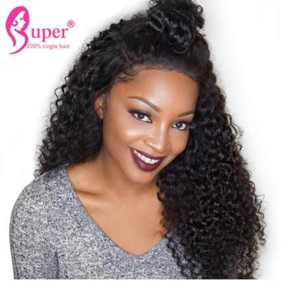 China Cuticle Aligned Virgin Hair Full Lace Wig Curly 130% 150% 180% Density for sale