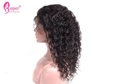 China Deep Wave Weave Full Lace Human Hair Wigs With Baby Hair Double Drawn for sale