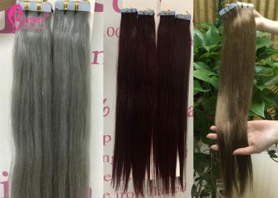 China Virgin Tape In Double Drawn Remy Hair Extensions Keratin Skin Weft No Shedding for sale