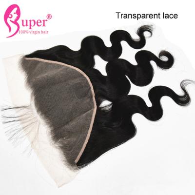 China Transparent Pre Plucked Lace Frontal Closure 13x6 Ear To Ear Body Wave Straight for sale