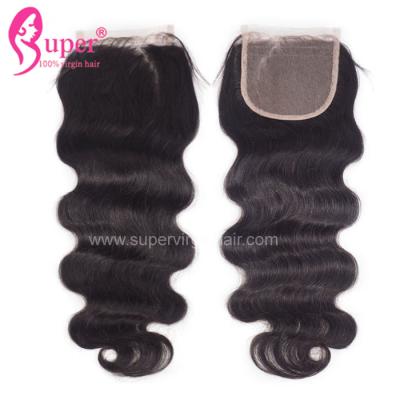 China Black Lace Front Virgin Hair Closures Piece Hair Extensions Body Wave Smooth for sale