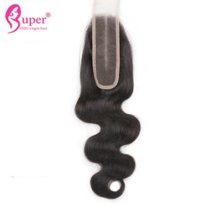 China Human Swiss Lace Front Closure 2x6 With Baby Hair Raw Virgin Body Wave for sale