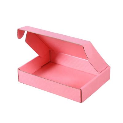 Cina Materials 25*20*7cm Accepted Custom Logo Pink Mail Box Shipping Boxes For Clothing in vendita