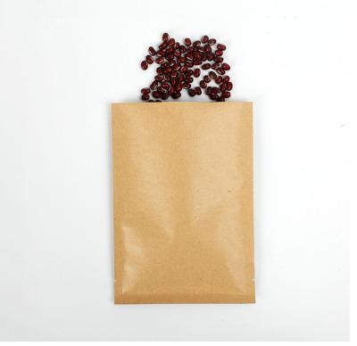 中国 9x13cm Brown Kraft Paper Moisture Proof Empty Coffee Packaging Bag Without Printing 販売のため