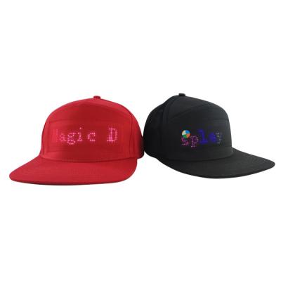 China Sporty Wholesale APP Programmable Led Cap Hat Party Bar Light Cap for sale