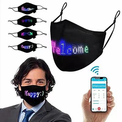 China 2022 Washable Breathable Fashion DJ Led Light Scream Party Face Mask APP Beauty Face Mask for sale