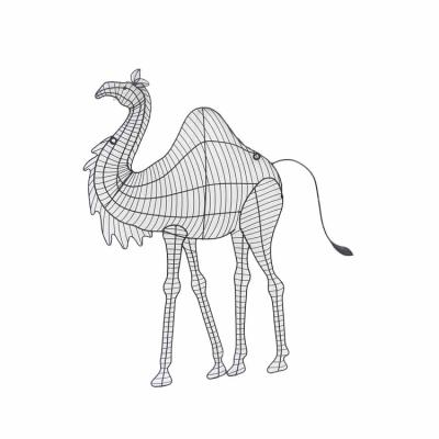 China High Quality Outdoor Decoration Fashion Style Metal Sculpture Camel Garden Ornaments for sale