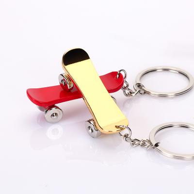 China Wholesale Custom Hard Soft Key Ring Blank Metal Skateboard Keychains Logo Enamel Scooter Zinc Alloy Souvenir 3D Birthday Gift or Festival Unique Gift for sale