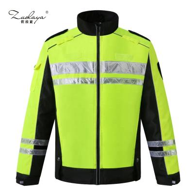 China Keep Warm Men's And Women's Auto Repair Freezer Thickened Winter Cold-proof Apparel Padded Jacket With Reflective Jacket Tape for sale