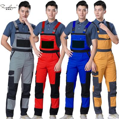 China New Factory Design Labor Safety Workwear Bib Anti-Shrink Pants Cargo Uniform Trousers Overalls Work For Men for sale