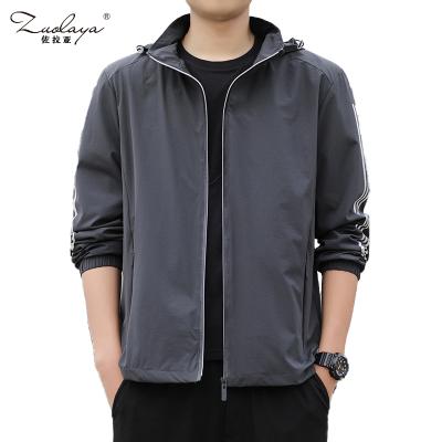 China Zoulaya fashion zipper QUICK DRY hooded jackets slim fit sports jacket outdoor anorak for men for sale