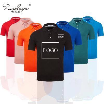 China Custom Men's Sports 100% Logo Printed Short Sleeve Fashion 240GSM QUICK DRY Cotton Polo Shirts With Collar Men Polo Shirts For Men for sale