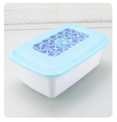 China Microwavable Customize Disposable Plastic Rectangle Lunch Box Salad Spaghetti Rice Thickness Microwavable Food Takeout Box for sale