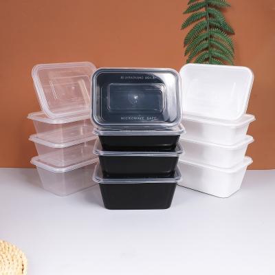 China Factory Cheap Microwavable rectangle salad bowl restaurant plastic disposable food bowl with lid for sale