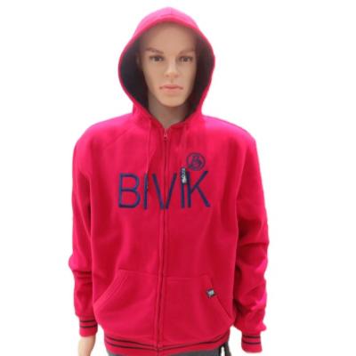 China Breathable Red Solid Hoodies Long Sleeve Loose Hooded Zipper Sweatshirt Oversized Hip Hop Street To Use Full Zipper Hoodie for sale