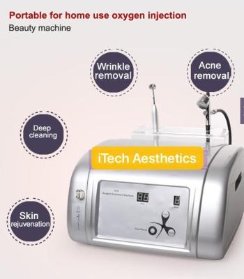 China 2 In 1 Portable Oxygen Facial Machine Salon Use Jet Peel Beauty Machine 99% Pure Oxygen For Acne Removal for sale