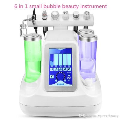 China 6 In 1 Vacuum Face Cleaning Hydro Dermabrasion Water Oxygen Jet Peel Machine For Vacuum Pore Cleaner for sale