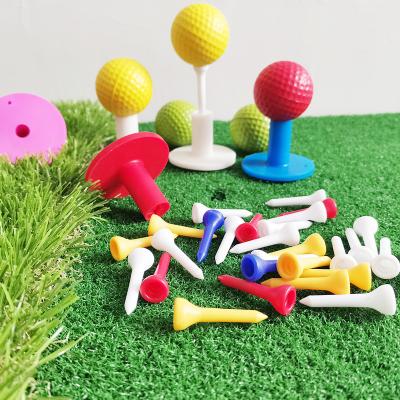 China Plastic Golf Tees Mixed Color Golf Tees 36mm Plastic Claw Less Resistance Golf Tees Golf Accessory for sale