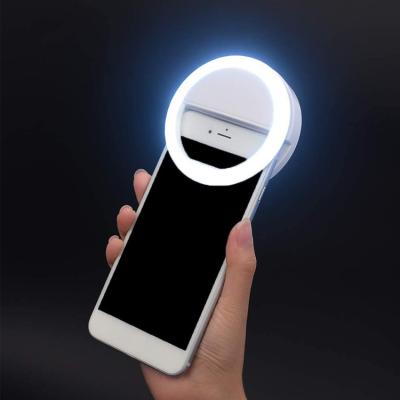 China 2020 Newest Selfie Fill-flash Shine 3 Level Makeup Cell Phone Rechargeable Led Selfie Ring Light for sale