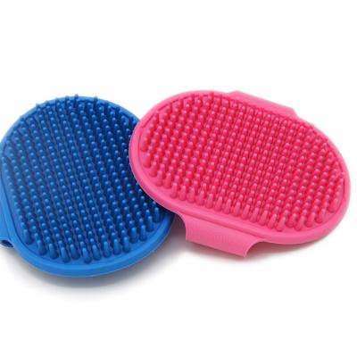 China 2020 Viable Dogs And Cats Care Products Grooming Tools Pet Bath Glove Pet Massage Brush Brushes Non-Toxic Rubber Natural Silicone for sale