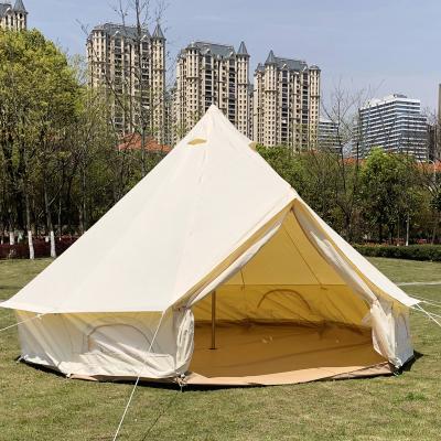 China Tent Stake OEM Tube Type ODM Customized Waterproof 3M Oxford Canvas Wall Tent Yurt Bell Tent For Family Party Camping for sale