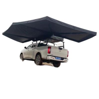 China Extended type new design extra wide 270 degree plus 180 degree fox wing car roof top tent with lighting for sale