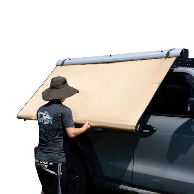 China Extended Type High Quality Retractable Side Awning Car Body SUV Roof Awning Aluminum Roof Top Tent With LED Light for sale