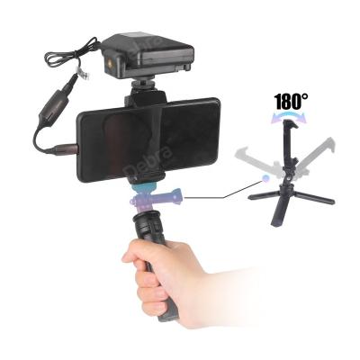 China Headset Microphone Handheld Gimbal Stabilizer Selfie Stick Holder Adjustable Selfie Stand with cold shoe for Ipad Smartphone wireless receiver for sale