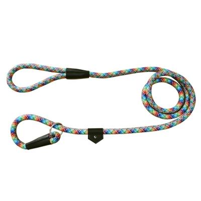 China Factory Sustainable OEM Made DIA1.5CM 7FT Strong Thick Colorful Cotton Rope Slip Leash For Dog Leads for sale