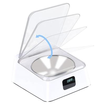 China Newest ABS LCD Display Automatic Material Portable Custom Logo Infrared Sensor Pet Food Smart Dog Bowl for sale