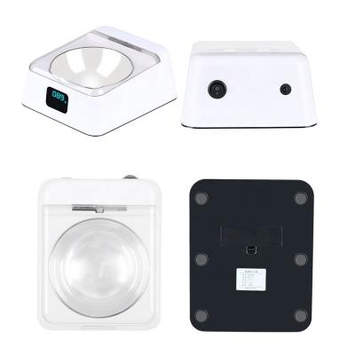 China Auto High-End White Digital Display Chip Pet Slow Feeding Bowl ABS USB USB Charging Battery Power Dog Bowl For Cat With Auto Cover for sale