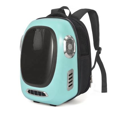 China Breathable Smart Pet Travel Backpack Puppy Carrier Ventilated Cat Backpack Carrier With Built-in Fan for sale