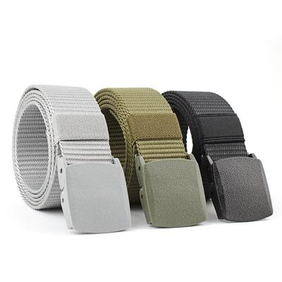 China Wholesale 3.8cm Men's Army Outdoor Tactical Military Web Custom Woven Fabric Nylon Belt Belt With Plastic Buckle Laser Logo Yl-ywz-20220421-3 for sale