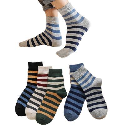 China Wholesale Custom Sporty Logo Embroidered Mid Calf Football Grip Socks Cotton Stripe Slouch Grip Socks For Men for sale