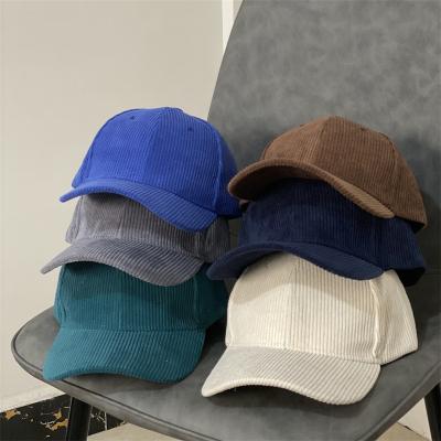 China JOINT Wholesale Unisex Adult Baseball Cap Fashion Outdoor Leisure Corduroy Hat 6 Panel Sports Hat for sale