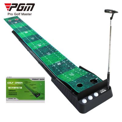 China Golf PuttingTraining PGM TL021 Portable Luxury Golf Putting Mat Indoor Mini Putting Mat With Ball Return for sale