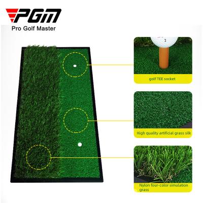 China Golf Practice PGM DJD005 Golf Practice Swing Mat Portable Grass Double Golf Hitting Mat for sale