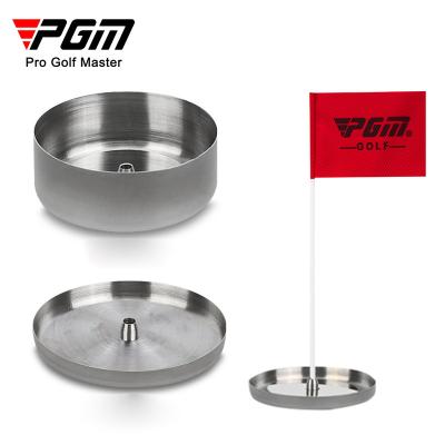 China Golf Sports PGM DB002 The Other Golf Products Stainless Steel Mini Golf Cups Custom Hole Golf Putting Cup With Flag for sale