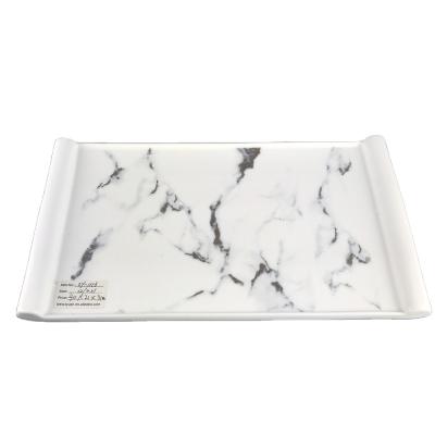 China Hot Sale Ceramic Tea Tray Marble Design Viable For Store for sale