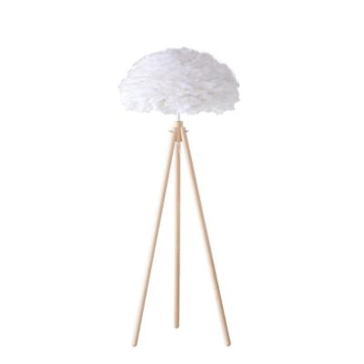 China Modern Living Room Bedroom Flood Lamp Feather Pendant Light Reading Lamp for sale