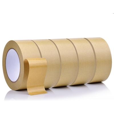 China Waterproof Strong Self Adhesive Paperboard Packing Brown Reinforced Paper Tape Kraft for sale