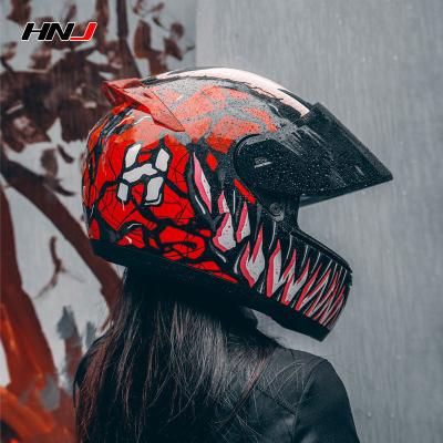 China Custom Motorcycle Helmets Road Motocycle Helmet Full Face Factory Quality Full Face Motorcycle Helmet Orange Black Style Packing PCS Protection for sale