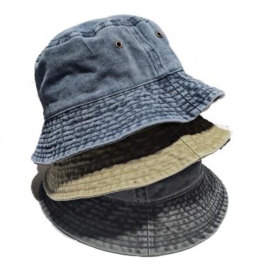 China Character Customize Cowboy Washed Mens Clothing Hockey Sport Bucket Hat for sale