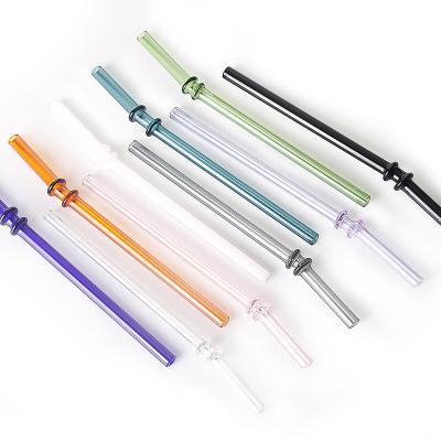 China 2021 popular viable new product borosilicate glass straw and glass drinking straw set with custom logo for sale