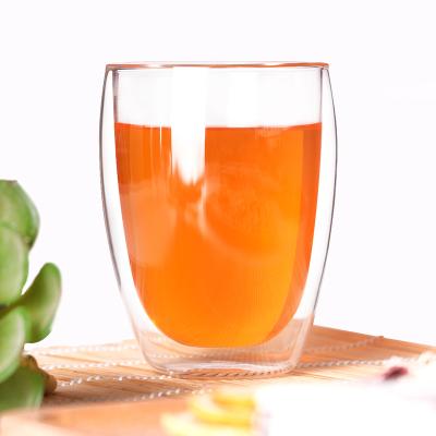 China Viable Double Wall Glass 250ml Coffee Mug With LOGO Glass Double Wall Tea Cup Glass Mugs for sale