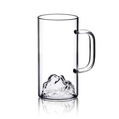 China Creative Water Fuji Whiskey Cup Mountain Snow Viable Glass Drinking Mug Creative Cocktail Mug for sale